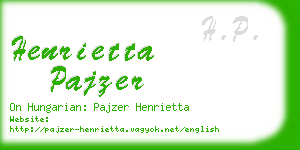 henrietta pajzer business card